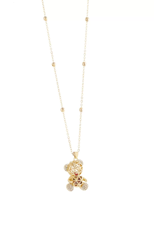 Collar dorado en baño de oro 24k y dije. Marca Brazz by Roel, con Roel Joyas puedes emprender e impulsar tu negocio, tenemos los mejores precios del mercado