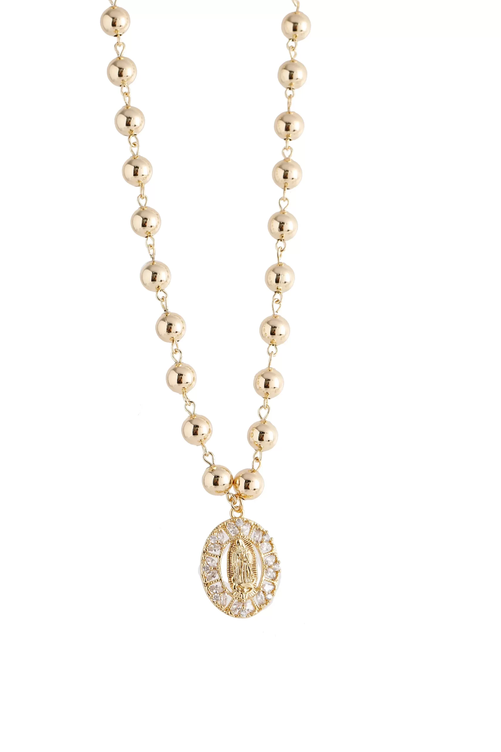 Collar dorado en baño de oro 24k y dije. Marca Brazz by Roel, con Roel Joyas puedes emprender e impulsar tu negocio, tenemos los mejores precios del mercado