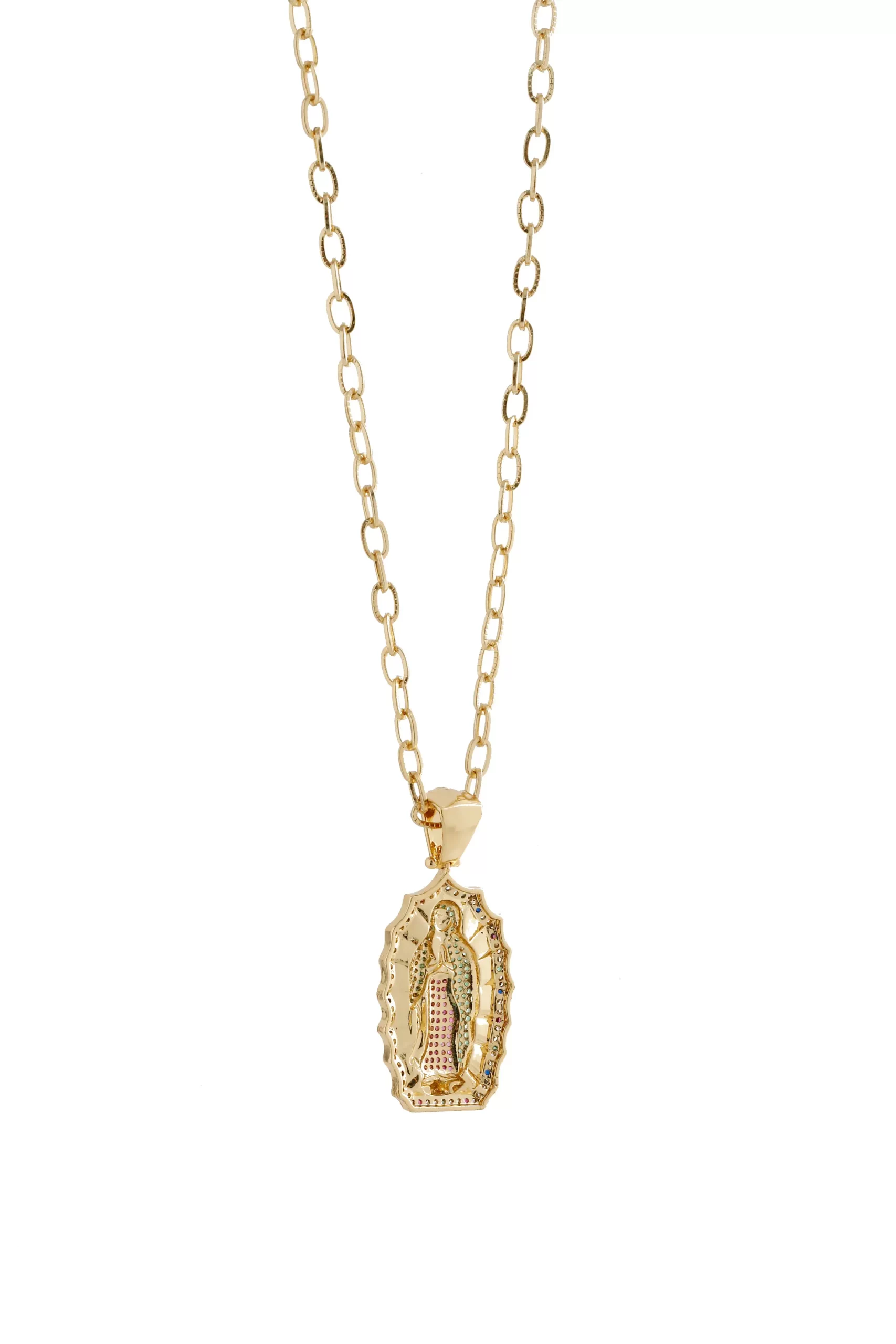 Collar dorado en baño de oro 24k y dije. Marca Brazz by Roel, con Roel Joyas puedes emprender e impulsar tu negocio, tenemos los mejores precios del mercado