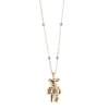 Collar dorado en baño de oro 24k y dije. Marca Brazz by Roel, con Roel Joyas puedes emprender e impulsar tu negocio, tenemos los mejores precios del mercado