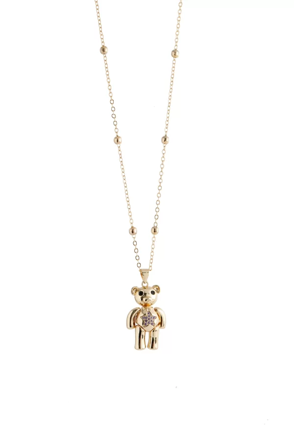 Collar dorado en baño de oro 24k y dije. Marca Brazz by Roel, con Roel Joyas puedes emprender e impulsar tu negocio, tenemos los mejores precios del mercado