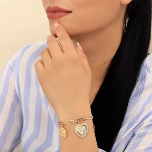 Pulseras doradas en baño de oro 24k y dije. Marca Brazz by Roel, con Roel Joyas puedes emprender e impulsar tu negocio, tenemos los mejores precios del mercado