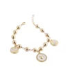 Pulseras doradas en baño de oro 24k y dije. Marca Brazz by Roel, con Roel Joyas puedes emprender e impulsar tu negocio, tenemos los mejores precios del mercado