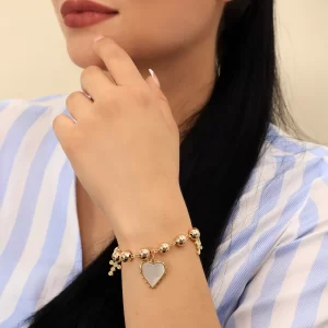 Pulseras doradas en baño de oro 24k y dije. Marca Brazz by Roel, con Roel Joyas puedes emprender e impulsar tu negocio, tenemos los mejores precios del mercado