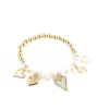 Pulseras doradas en baño de oro 24k y dije. Marca Brazz by Roel, con Roel Joyas puedes emprender e impulsar tu negocio, tenemos los mejores precios del mercado